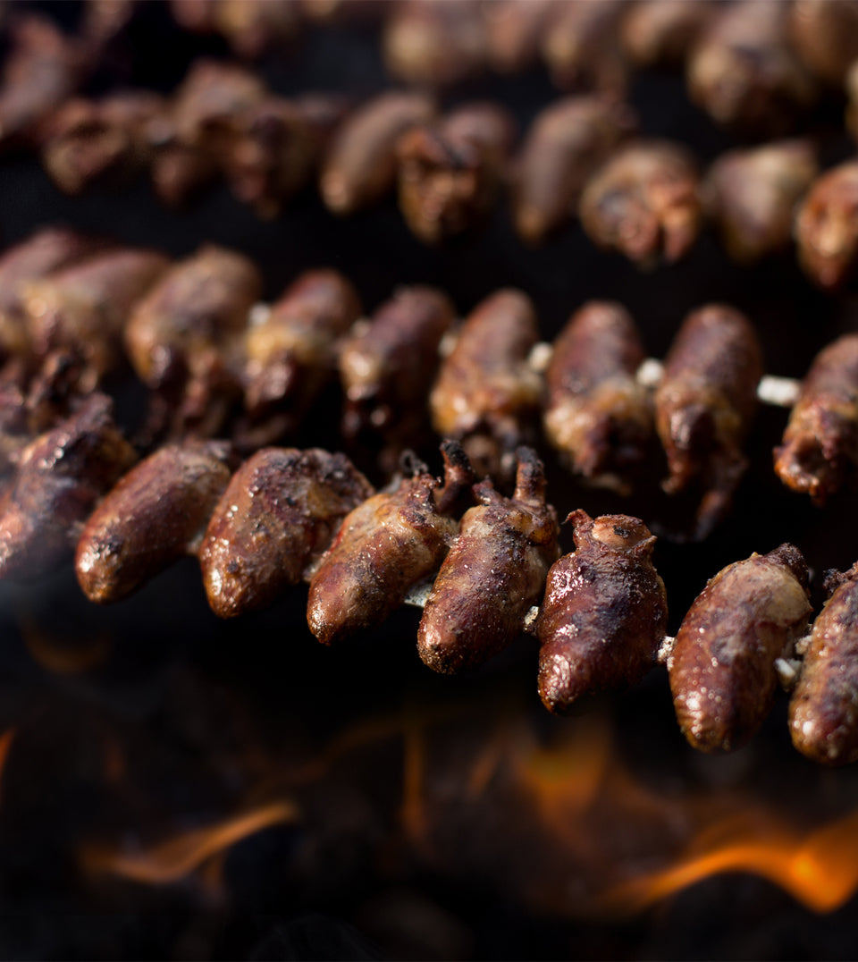 Шашлык из куриных сердечек